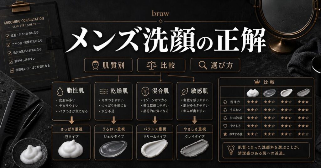 【2026年最新】20代メンズ洗顔料おすすめランキング15選｜肌質別の正しい選び方のアイキャッチ