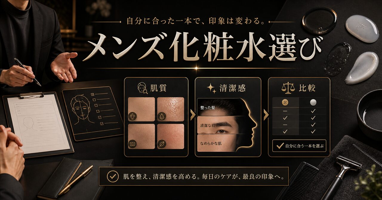 【20代メンズ化粧水】安いのに清潔感GET！プロ監修15選｜1000円以下で肌質別選び方のアイキャッチ