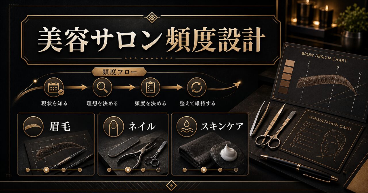 【プロ解説】メンズ美容サロンの最適な頻度は？眉毛・ネイル・スキンケア別徹底ガイドのアイキャッチ