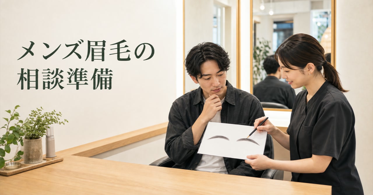 メンズ眉毛の相談準備ガイド｜渋谷サロンで伝わる質問カードの作り方